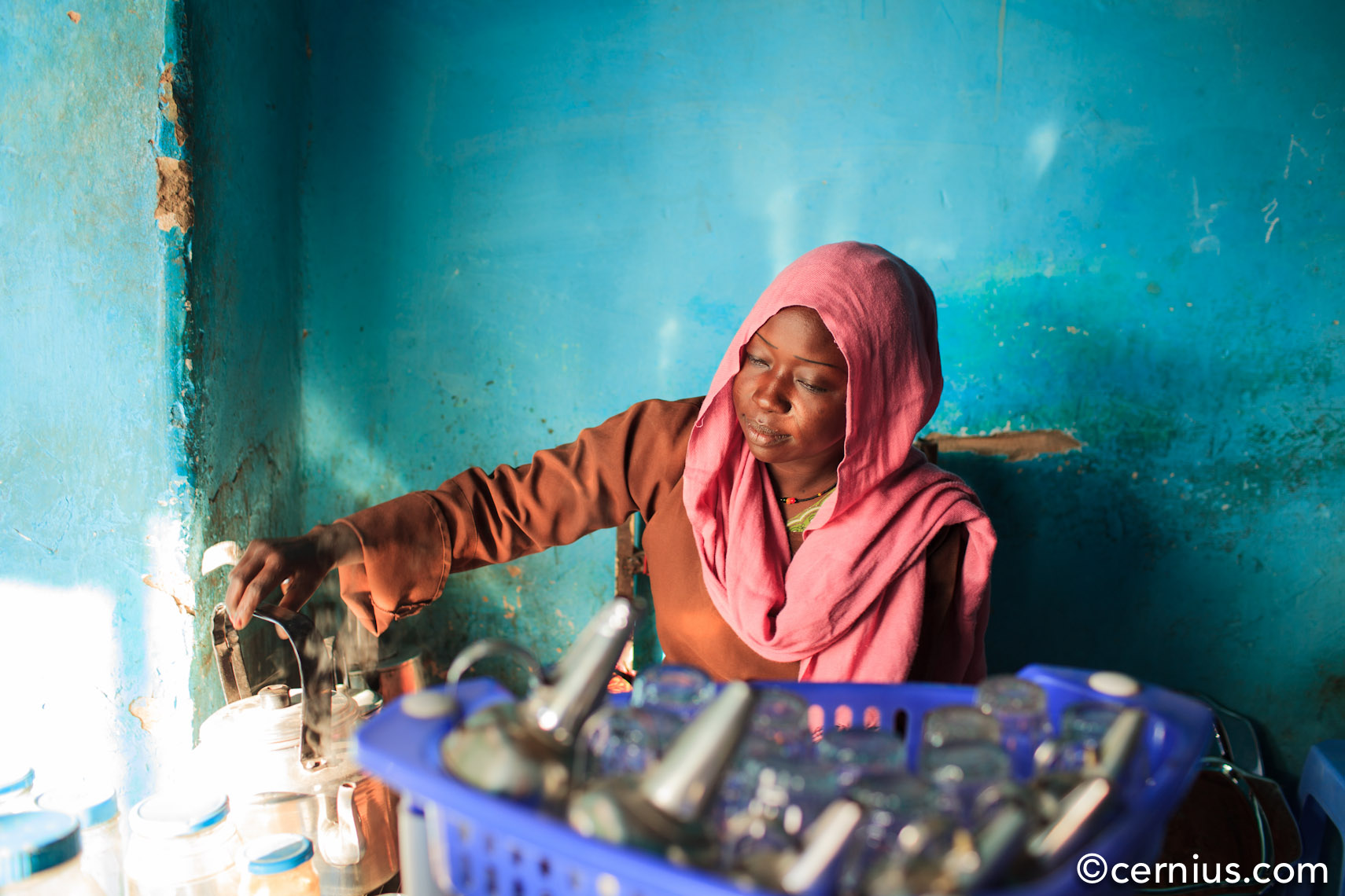 Portrait of a Tea Seller, Sudan | Juozas Cernius