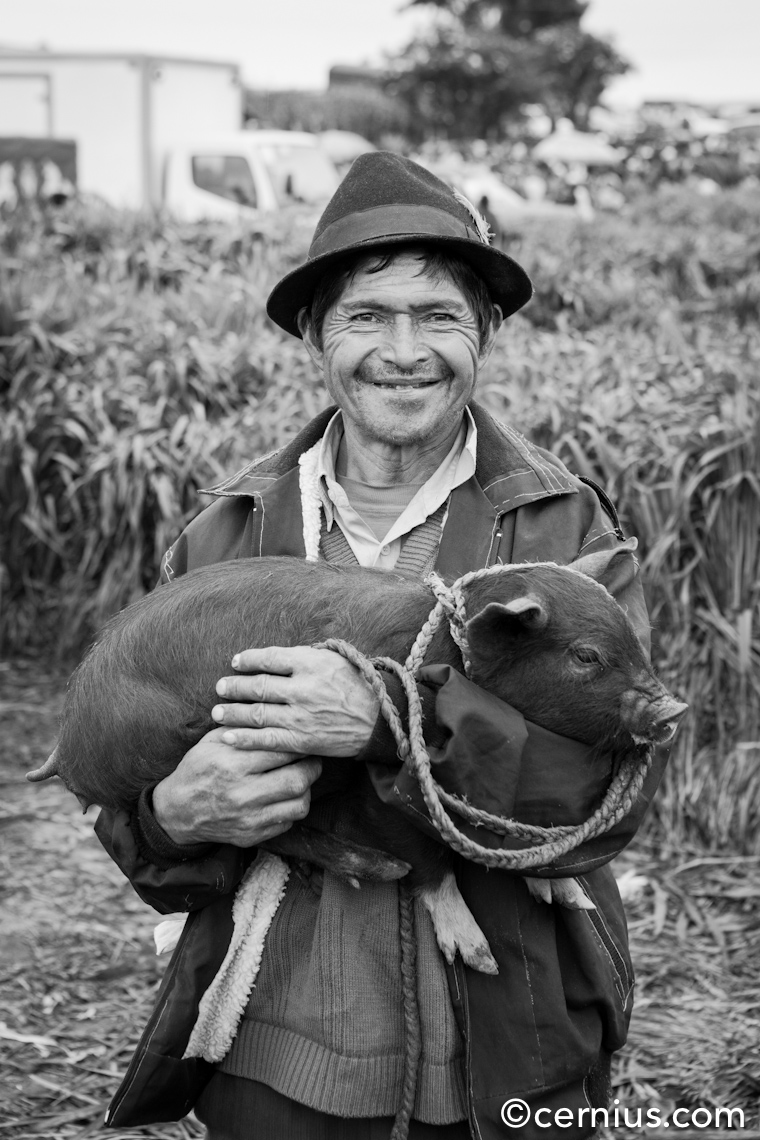 A pig farmer in Ecuador | Juozas Cernius
