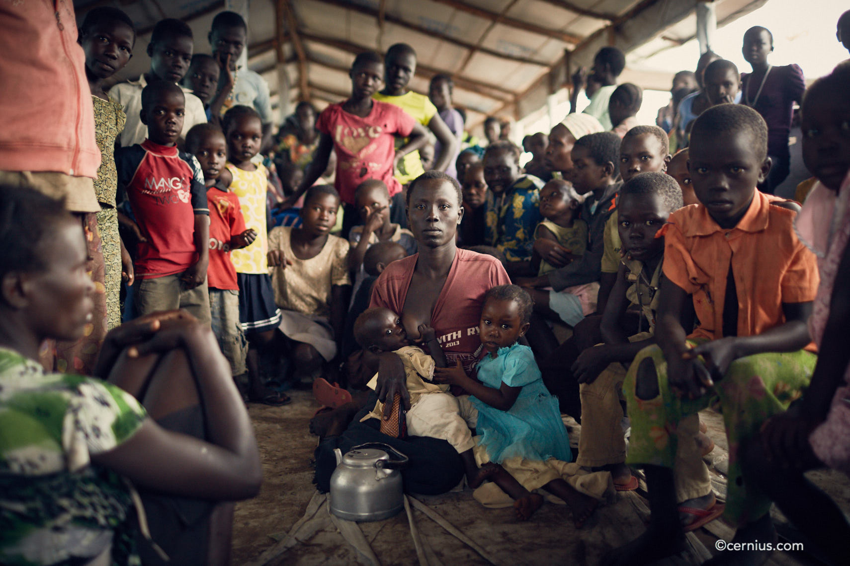 South Sudanese refugees at Uganda
